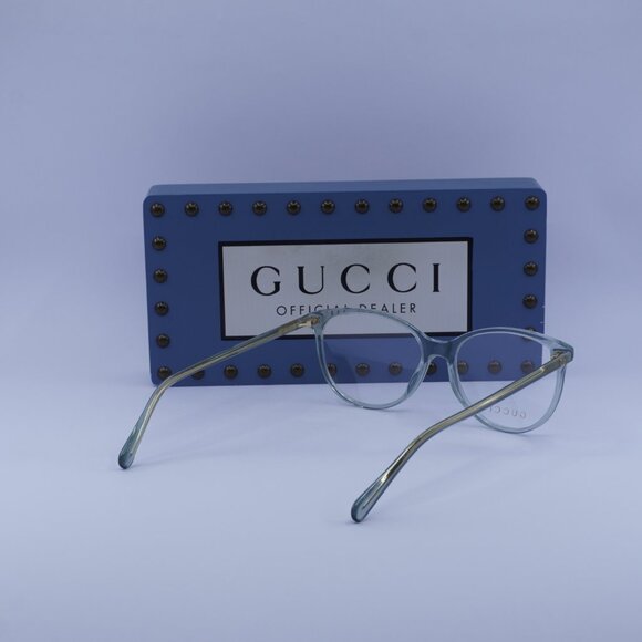 Gucci GG0550O 018 Cat Eye 53mm Eyeglasses - Transparent Grey - Picture 10 of 11